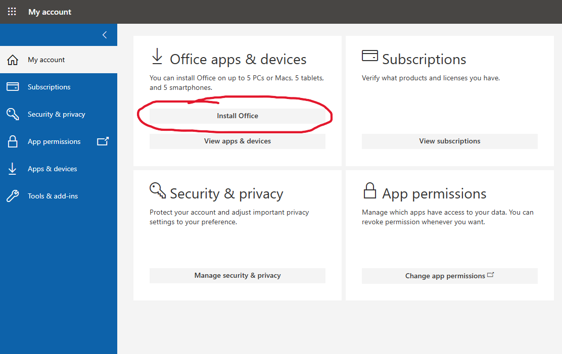 Install Office Install Office